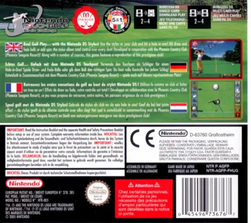 Nintendo Touch Golf - Birdie Challenge (Europe) (En,Ja,Fr,De,Es,It) box cover back